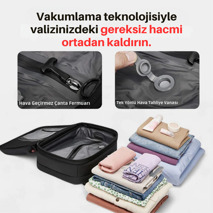 Moviva™ VacPack - Taşınabilir Vakum Cihazı Ve Sıkıştırma Kılıfı