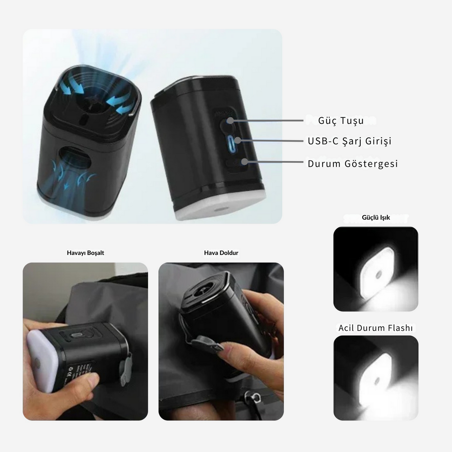 Moviva™ VacPack - Taşınabilir Vakum Cihazı Ve Sıkıştırma Kılıfı