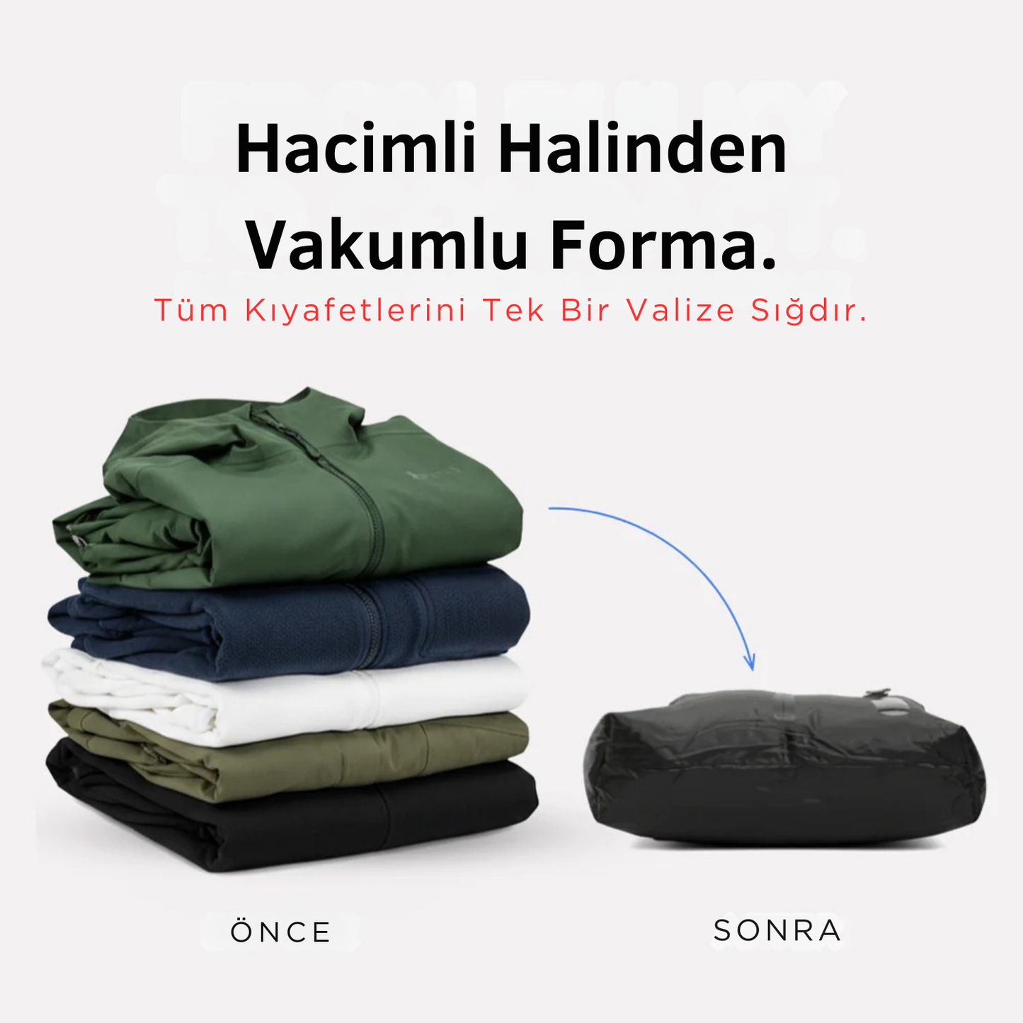 Moviva™ VacPack - Taşınabilir Vakum Cihazı Ve Sıkıştırma Kılıfı