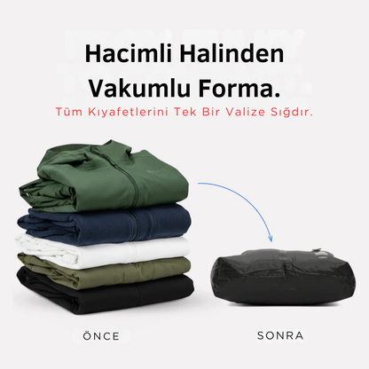 Moviva™ VacPack - Taşınabilir Vakum Cihazı Ve Sıkıştırma Kılıfı