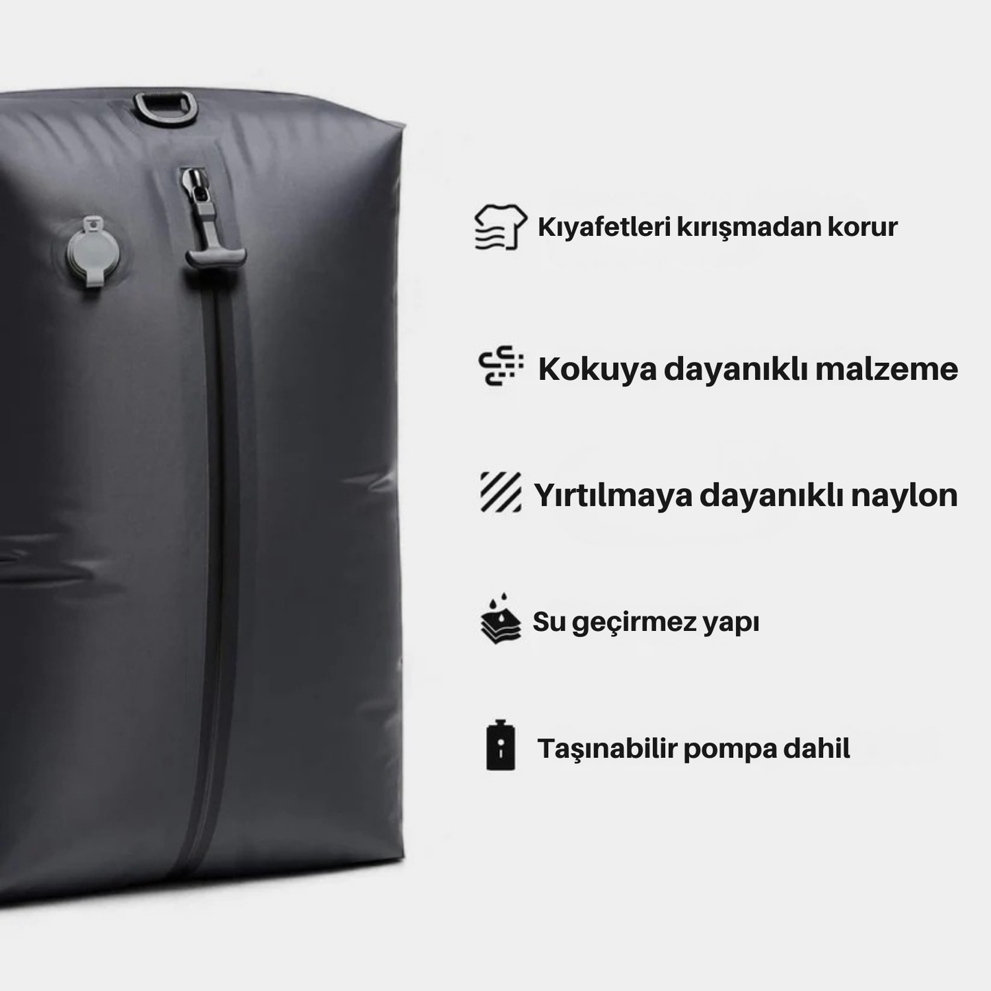 Moviva™ VacPack - Taşınabilir Vakum Cihazı Ve Sıkıştırma Kılıfı